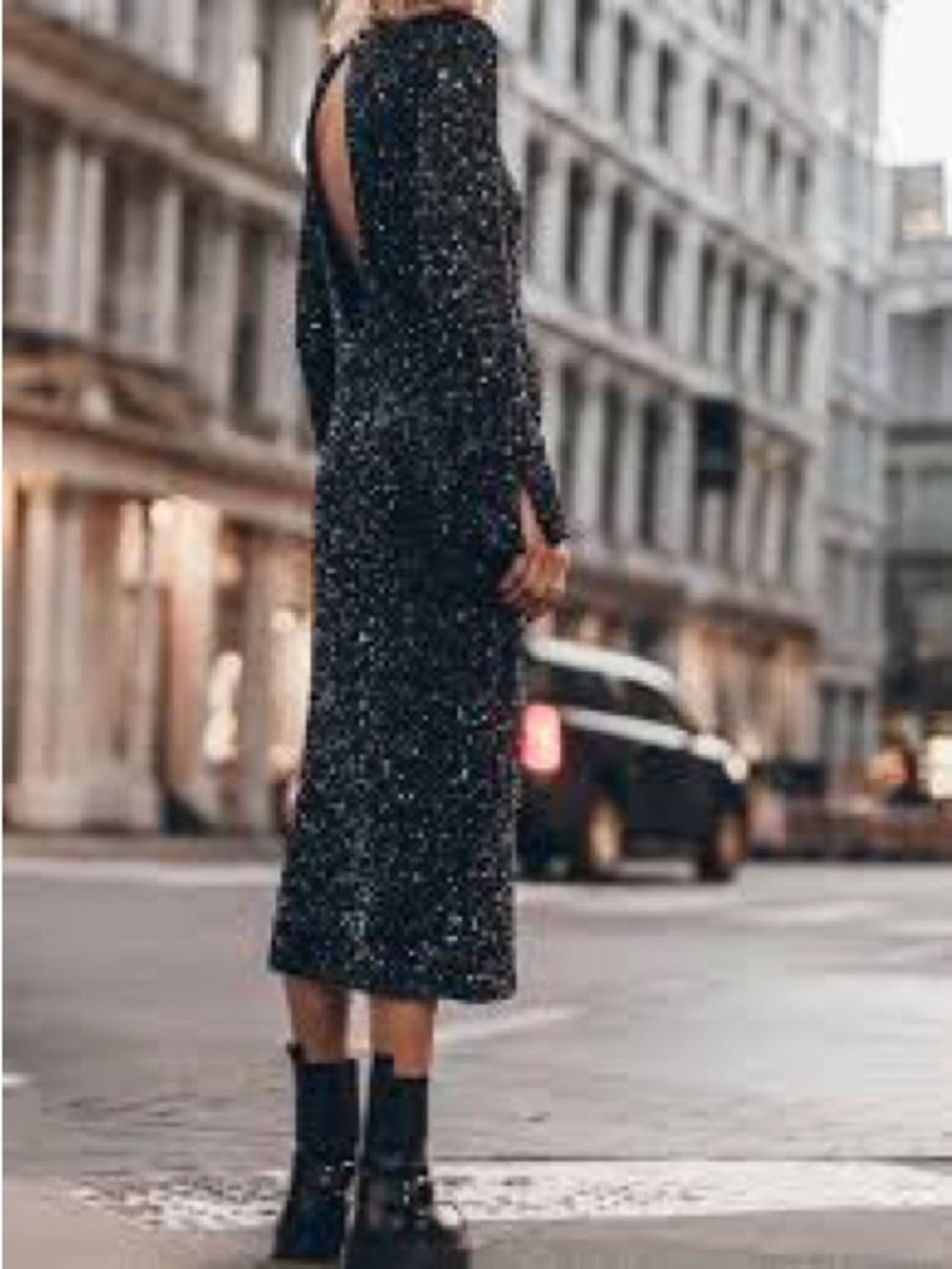 NWT Mikuta The Black Sequin Dress sz M - Picture 6 of 6
